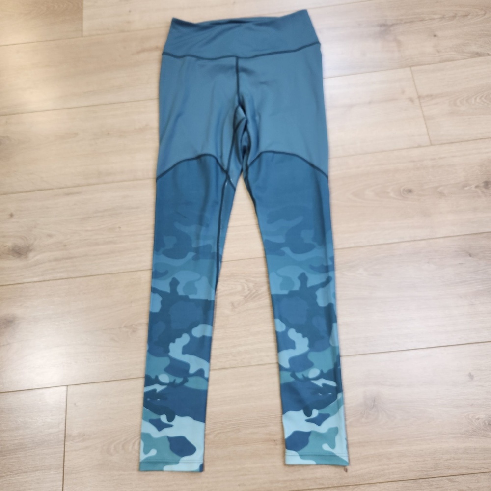 Simms Base Layer Pants Womens Medium Blue Camo Insect Shield Fishing Leggings